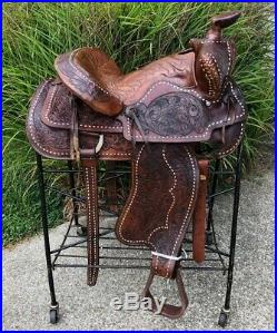 16 Vintage Buckstitched Western Horse Saddle
