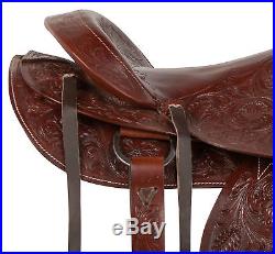 16 Western Pleasure Trail Ranch Roping Roper Cowboy Horse Leather Saddle Tack