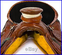 16 WESTERN RANCH ROPING ROPER HIGH BACK WADE COWBOY WESTERN LEATHER HORSE SADDLE