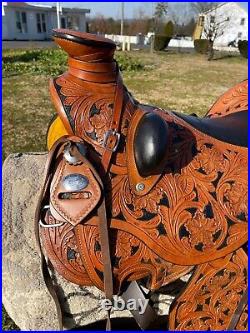 17 & 18 Inch Western Wade Tree Leather Horse Saddle Tack 2 Day Dispatch US