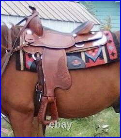 17 Dixieland Gaited Western Show saddle, Steele Lifetime Walking Horse Tree