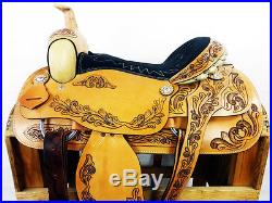 17 HEAVY DUTY WESTERN HORSE RAWHIDE ROPING RANCH WADE COWBOY LEATHER SADDLE