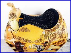 17 HEAVY DUTY WESTERN HORSE RAWHIDE ROPING RANCH WADE COWBOY LEATHER SADDLE