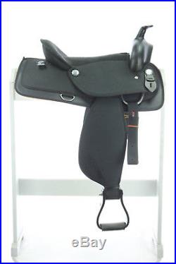 17 Inch New Western Synthetic Comfort Pleasure Trail Horse Saddle Cordura Black