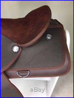 17 Inch New Western Synthetic Comfort Pleasure Trail Horse Saddle Cordura Brown