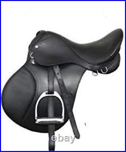 17 Leather Horse Saddle Black Color for Horse Riding
