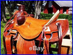 17 Rawhide Leather Western Wade Roping Ranch Trail Cowboy Horse Saddle Tack