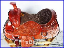 17 Silver Laced Horse Roping Ranch Wade Leather Cowboy Western Saddle Tack