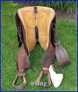 17 Wenger (Western Saddlery) Rough Out Cutting Horse Saddle w Billy Cook Cinch