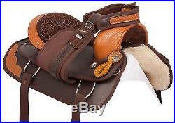 17 Western Dura Leather Pleasure Trail Barrel Horse Saddle Tack Set