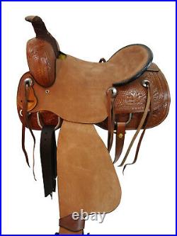 18 17 16 15 /rodeo Western Saddle Ranch Roping Roper Tooled Leather Horse Tack