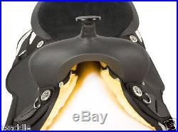 18 BLACK SYNTHETIC CORDURA LIGHT WEIGHT PLEASURE TRAIL WESTERN HORSE SADDLE TACK