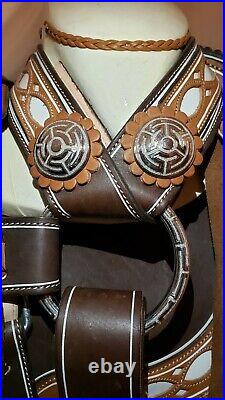21 MONTURAS Charro Horse Saddle Leather Silla de Montar Adulto Fuste 15