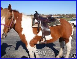 4024 New 16brown draft horse western saddle 10 gullet by Frontier -THE BEST