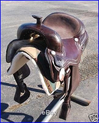 4024 New 17brown draft horse western saddle 10 gullet by Frontier -THE BEST