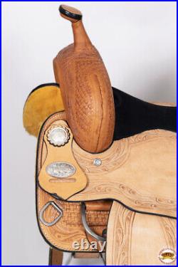 75BH 16 In Western Horse Barrel Racing Saddle Trail Pleasure American Leather