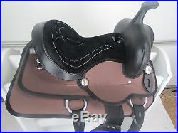 8 Western Youth Child Kids Synthetic Pleasure Trail Pony Horse Saddle Brown