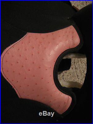 ABETTA PINK OSTRICH DELUXE SYNTHETIC SADDLE