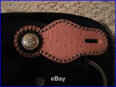 ABETTA PINK OSTRICH DELUXE SYNTHETIC SADDLE
