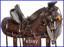 A Fork Wade Tree Roping Ranch Leather Western Horse Tack Saddle Seat- (10-19)