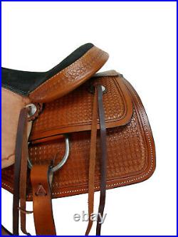 Arabian Horse Western Leather Saddle 15 16 17 Pleasure Tooled Leather Tack Set
