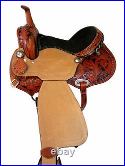 Arabian Horse Western Saddle 15 16 Trail Pleasure Tooled Leather Barrel Tack Set