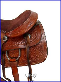 Arabian Horse Western Trail Tooled Leather Saddle 15 16 17 Pleasure Ride Tack