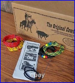 BAWLER ROLLING BULL ROPER Wheeled Original Cowboy Toy ROLL-A-ROPER, with OYSTERS