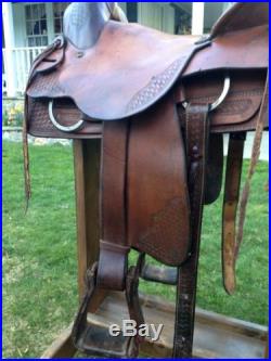 BEAUTIFUL Vintage Slick Fork Roping Saddle / Western Saddle