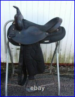 BIG HORN Western Pleasure/Trail Synthetic Saddle 15 1/2 Round Skirt WOW