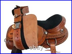 Barrel Racing Saddle Western Horse Pleasure Handmade Leather Tack 15 16 17 18