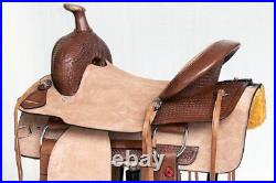 Barrel Racing Western Trail Horse Saddle Tack Premium Leather Tooled 10-18 JIHKU