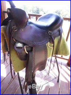 Big Horn All Leather 16 Gaited Western Saddle Made in USA EUC
