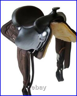 Big Horn Synthetic Cordura Gaited Tree Lightweight Saddle Brown 16 NEW #257