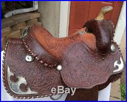 Billy Cook 14 Vintage Youth Western Show Saddle w Silver
