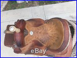 Billy Cook 15 inch seat barrel saddle comes with pad & 2 girth's