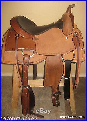 Billy Cook 17 Padded Seat Cutter Saddle Cutting Horse