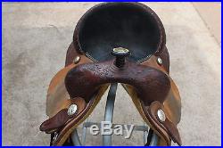 Billy Cook Feather Racer Barrel Saddle 15 Great Shape Full Bars