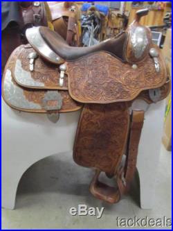 Billy Cook Maker Fancy Silver Show Saddle 16 Lightly Used Fully Tooled