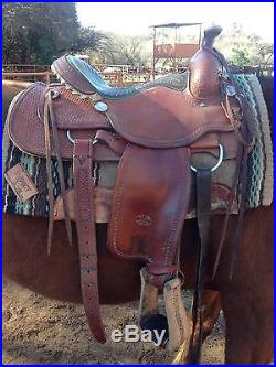 Billy Cook Team Roping Saddle 16 Sulphur Oklahoma, Great Condition
