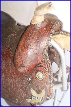 Billy Cook Vintage 15 Western Silver Inlaid Saddle
