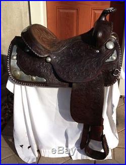 Billy Cook Vintage Western 15 1/2 Silver Laced ShowithPleasure Saddle