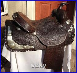 Billy Cook Western 15 1/2 Silver Laced ShowithPleasure Saddle