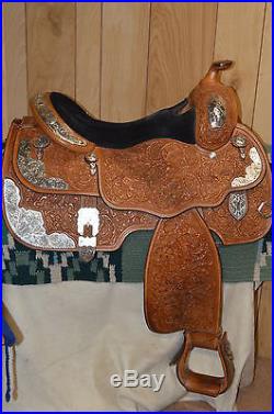 Billy Royal Silver Show Western Saddle 16 16.5 inch seat. Loaded