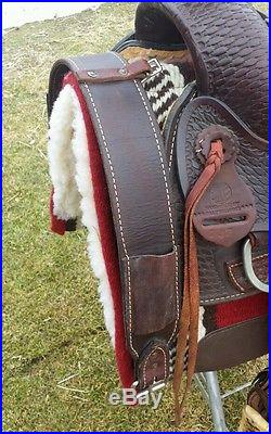 Billy Williams Handmade reining roping trail ranch western saddle- 16 inch-FQB