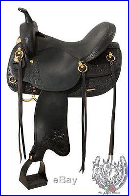Black Gaited Horse Trail Saddle (Pick from sizes 15.5 16.5 17.5)
