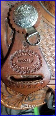 Bob Loomis / Billy Cook Reining Saddle. 16 Inch Seat. Excellent Condition