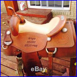 Bob's Custom saddles Al Dunning Reining CowHorse Saddle 16