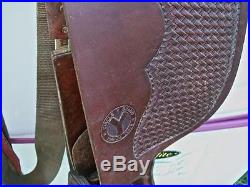 Circle Y Park & Trail Saddle 17 Seat Tooled Leather
