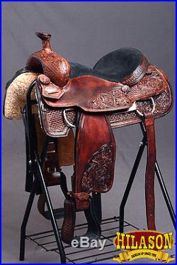 Cos100m Hilason Western Ranch Cowboy Horse Roping Saddle 15